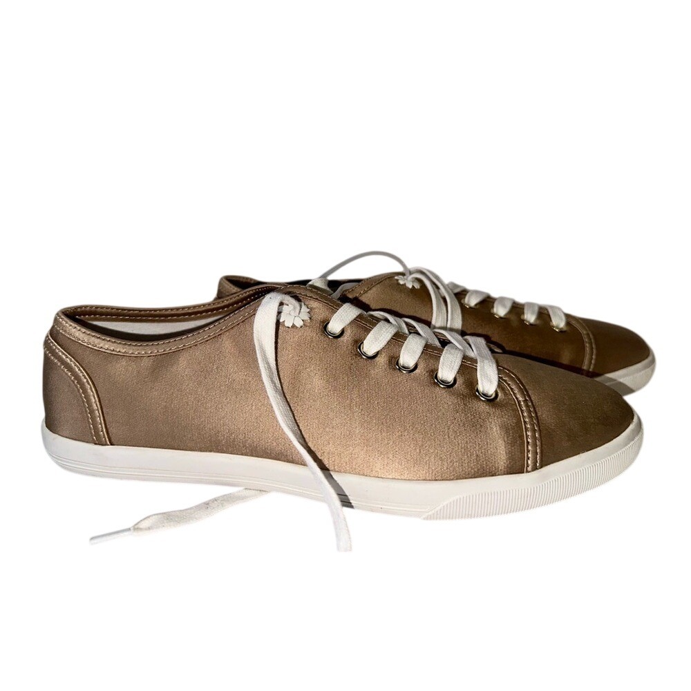 NEW without box JACK‎ ROGERS Metallic shoes with Floral Trim Women's 9.5